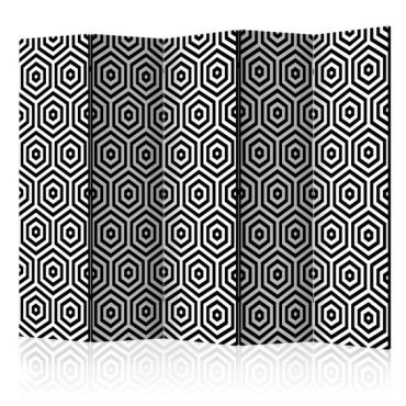5-section divider - Black and White Hypnosis II [Room Dividers]