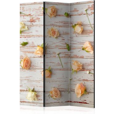 3-part divider - Wood & Roses [Room Dividers]