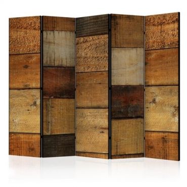 Διαχωριστικό με 5 τμήματα - Wooden Textures II [Room Dividers]