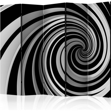 Διαχωριστικό με 5 τμήματα - Black and white swirl II [Room Dividers]