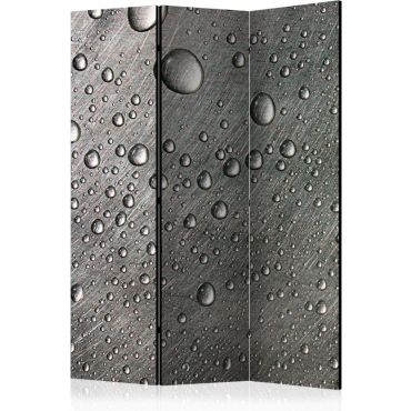 Διαχωριστικό με 3 τμήματα - Steel surface with water drops [Room Dividers]