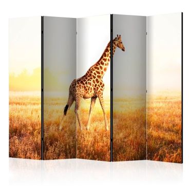 5-part divider - giraffe - walk II [Room Dividers]