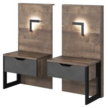 Set 2 Glasgow nightstands