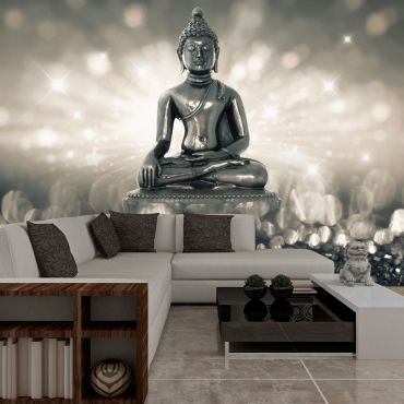 Self-adhesive photo wallpaper - Silver Buddha