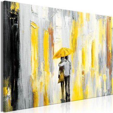 Πίνακας - Umbrella in Love (1 Part) Wide Yellow