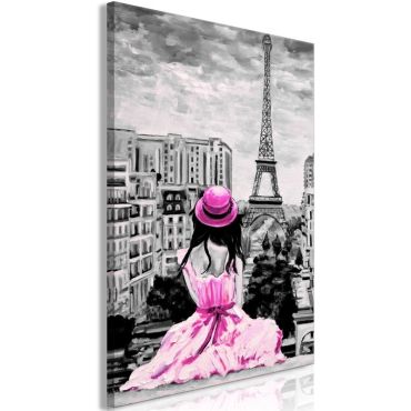 Πίνακας - Paris Colour (1 Part) Vertical Pink