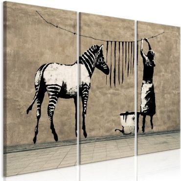 Πίνακας - Banksy: Washing Zebra on Concrete (3 Parts)