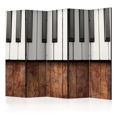 5-part divider - Inspired by Chopin - mahogany II [Room Dividers]