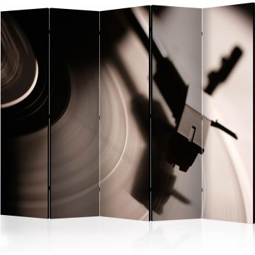 Separator with 5 sections - Gramophone and vinyl record II [Room Dividers]