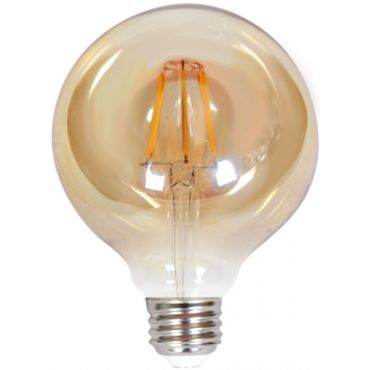 Λαμπτήρας LED Filament InLight E27 G95 8W 2700K Dimmable Amber