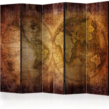 5-part divider - World on old map II [Room Dividers]