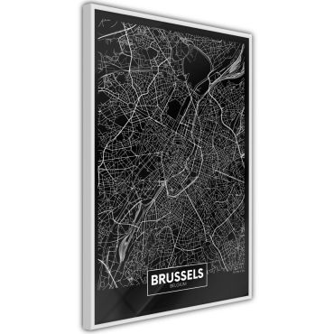 Αφίσα - City Map: Brussels (Dark)