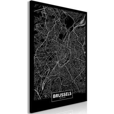 Table - Dark Map of Brussels (1 Part) Vertical