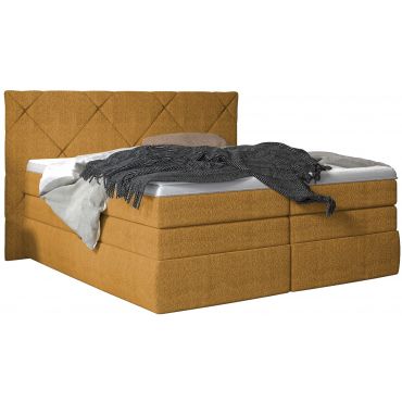Επενδυμένο κρεβάτι Streto με στρώμα και ανώστρωμα