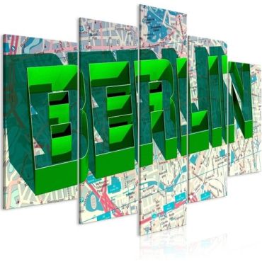 Πίνακας - Green Berlin (5 Parts) Wide
