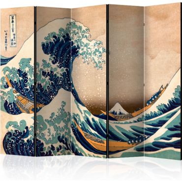 Διαχωριστικό με 5 τμήματα - Hokusai: The Great Wave off Kanagawa (Reproduction) II [Room Dividers]