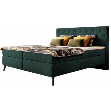 Επενδυμένο κρεβάτι Sorano με στρώμα και ανώστρωμα