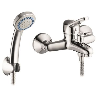 Wall mounted bath faucet with shower set Pyramis Serra