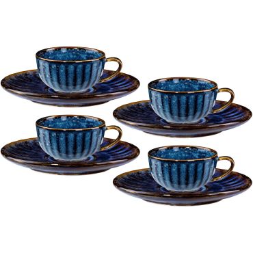 Set of 4 Cups Deep Blue
