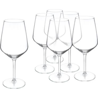 Rubin red wine glasses set