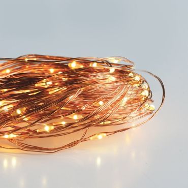 100 LED λαμπάκια σε σειρά με καλώδιο χαλκού