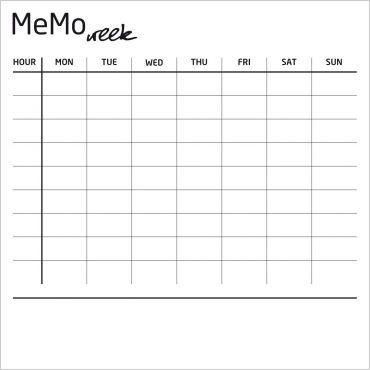 Young "Memo week" metal cabinet surface