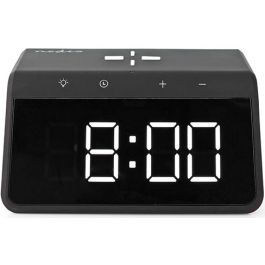 Ασύρματος ταχυφoρτιστής κινητού & επιτραπέζιο ρολόι / ξυπνητήρι Nedis WCACQ30BK