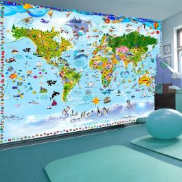 Wallpaper - World Map for Kids