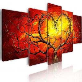 Canvas Print - Burning heart 200x100