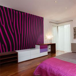 Wallpaper - Zebra pattern (violet)