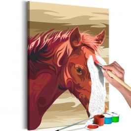 DIY canvas painting - Brown Horse 40x60