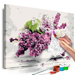 DIY canvas painting - Vase and Flowers 60x40
