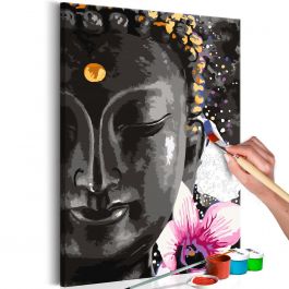 DIY canvas painting - Buddha and Flower 40x60