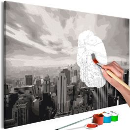 DIY canvas painting - Grey New York 60x40