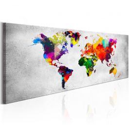 Canvas Print - World Map: Coloured Revolution