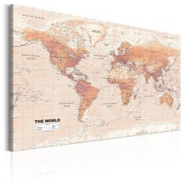 Canvas Print - World Map: Orange World