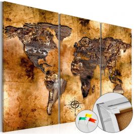 Decorative Pinboard - Shade of Gold [Cork Map]