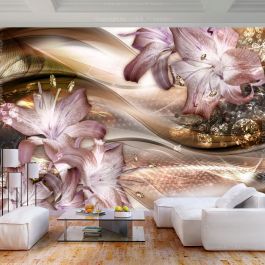 Wallpaper - Lilies on the Wave (Brown)