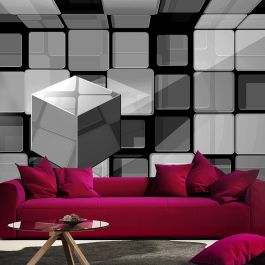 Wallpaper - Rubik's cube in gray