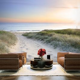 Self-adhesive photo wallpaper - Morning walk on the beach