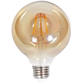 Λαμπτήρας LED Filament InLight E27 G95 8W 2700K Dimmable Amber