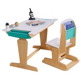 Kids desk with chair Kidkraft Grow Together Pocket Adjustable