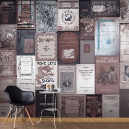 Self-adhesive photo wallpaper - Retro Style: Books