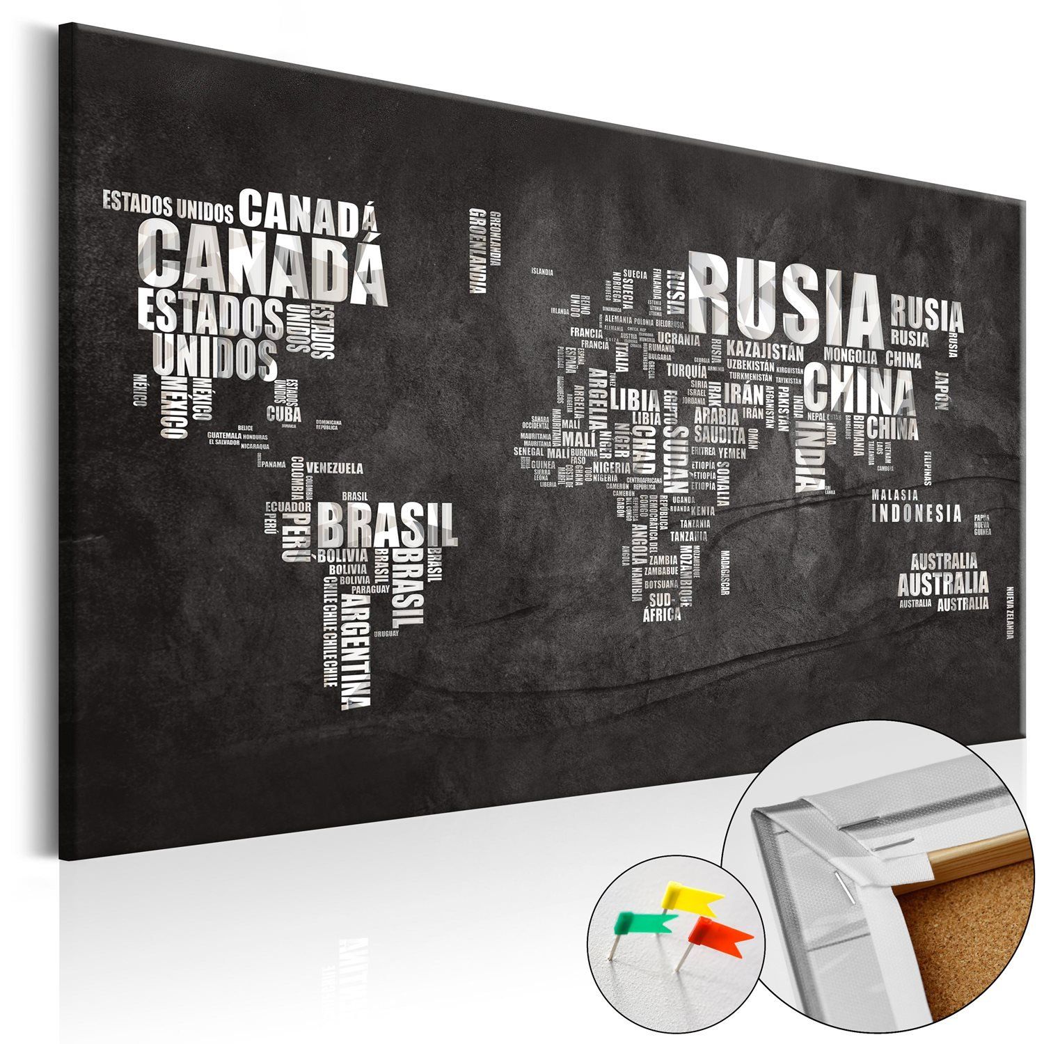 Decorative Pinboard Spanish Geography Es Cork Map Decorative Pinboard Spanish Geography